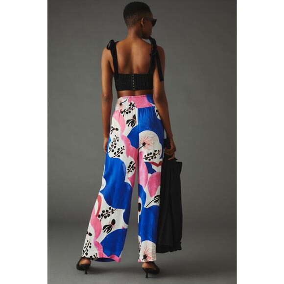 Lisa Sander for Anthropologie Wide-Leg Pull On Pants Multicolor Size M - Picture 4 of 12